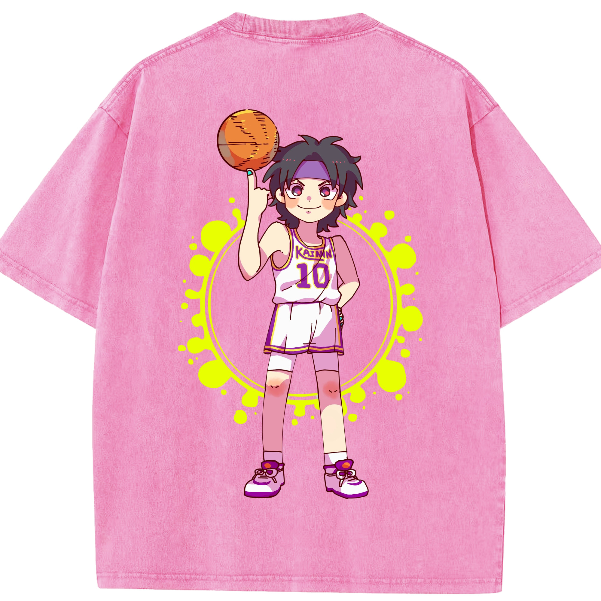 SLAM DUNK／スラムダンク 綿100% ヴィンテージ風 半袖Tシャツ（背面プリント）